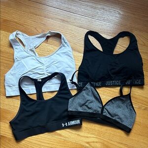 Under Armour Women's Sports Bra Set - Black, White, Gray